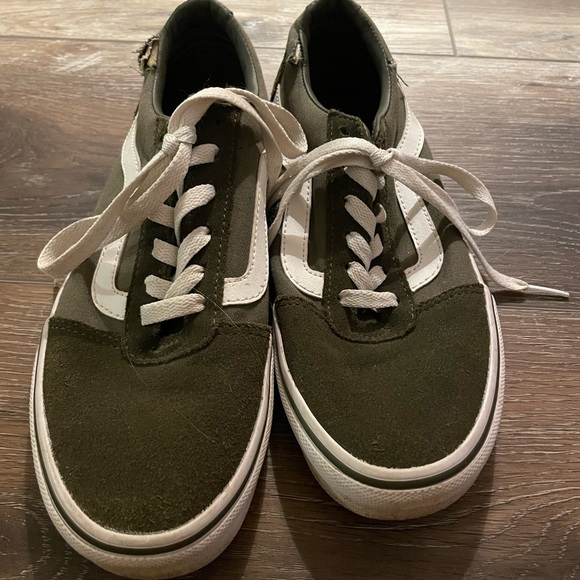 Olive green old skool vans size 7.5 - Picture 2 of 3